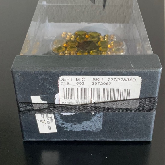 Beautiful Amber and Yellow Crystal and Metal Wine Stopper. New - Picture 5 of 5